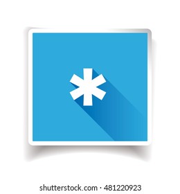 Asterisk sign or asterisk icon
