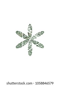 Asterisk sign. Multiplying symbol. Floral design.