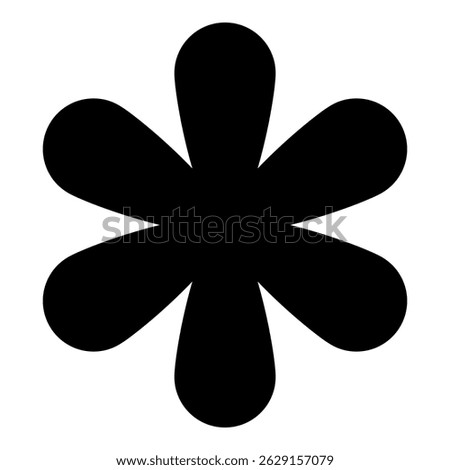 Asterisk sign symbol icon black color vector illustration image flat style simple