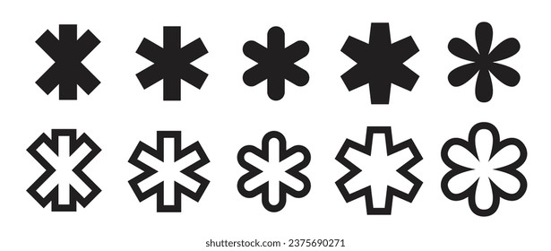 asterisk sign writing symbol star mark