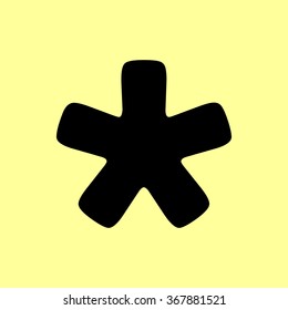Asterisk star sign. Flat style icon vector illustration.