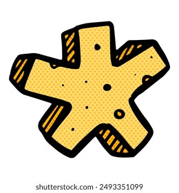 Asterisk symbol hand drawn vector halftone color vector illustration