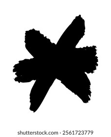 Asterisk symbol password mark brushstroke