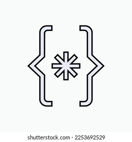 Asterisk Symbol within Braces Icon