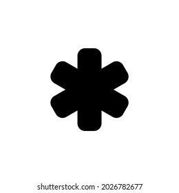 Asterisk vector icon for apps and web sites