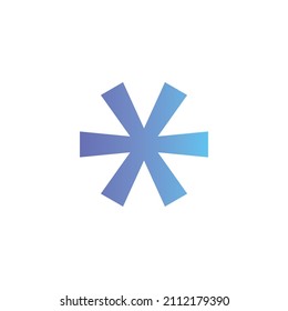 Icono vectorial de asterisk con gradiente