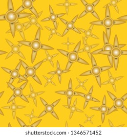 Asterisks. Abstract angular rivets. Spikes seamless texture. Vector graphics
