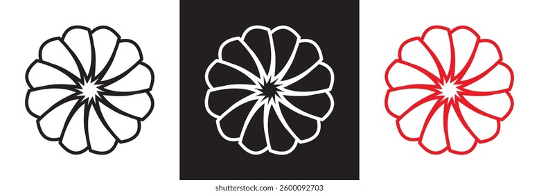 Asterisks icon. Vector illustration. isolated on white and black background. EPS 10