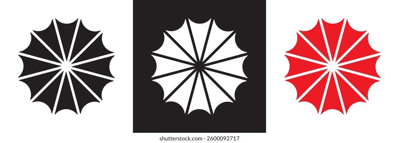 Asterisks icon. Vector illustration. isolated on white and black background. EPS 10