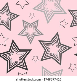 Asterisks. Seamless pattern. Design for fabric, wrapping paper, background, wallpaper. Vector.
