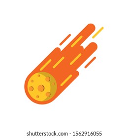 asteroid astrology flat icon image vector illustration
