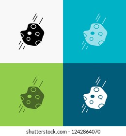 Asteroid, astronomy, meteor, space, comet Icon Over Various Background. glyph style design, designed for web and app. Eps 10 vector illustration