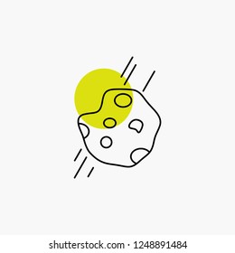 Asteroid, astronomy, meteor, space, comet Line Icon