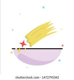 Asteroid, astronomy, meteor, space, comet Flat Color Icon Vector