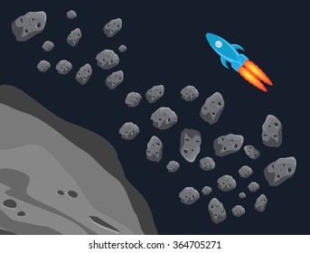 asteroid belt clipart