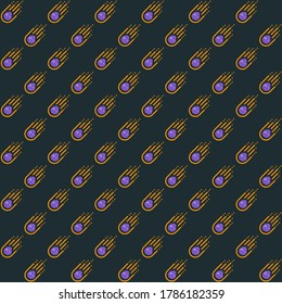 Asteroid with black background repeat pattern