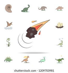 asteroid cartoon icon. Prehistoric icons universal set for web and mobile