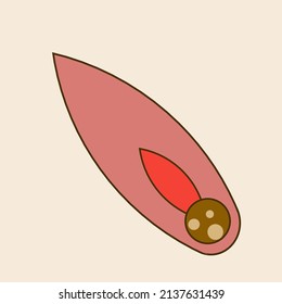 Asteroid cartoon illustration doodle logo