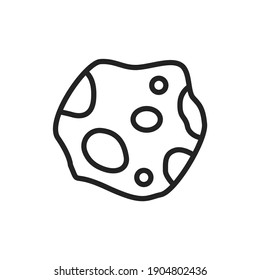 Asteroid color line icon. Pictogram for web page, mobile app, promo. Editable stroke.
