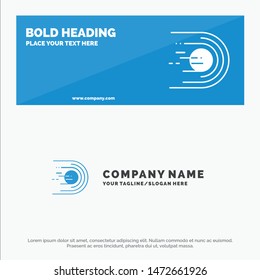 Asteroid, Comet, Flight, Light, Space SOlid Icon Website Banner and Business Logo Template