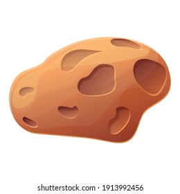 Asteroid comic icon. Cartoon of asteroid comic vector icon for web design isolated on white background