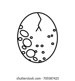 asteroid crack meteorite rock space orbiting