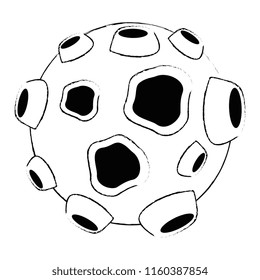 asteroid with craters space icon