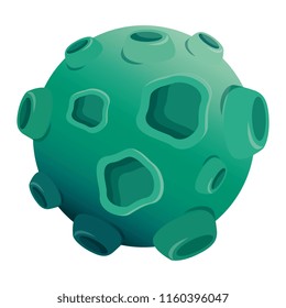 asteroid with craters space icon