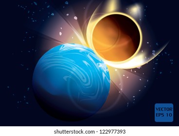 Asteroid and Earth Meteor impact