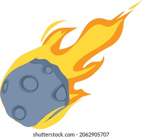 Asteroid flame vector art and illustration