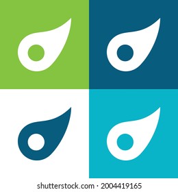 Asteroid Flat four color minimal icon set
