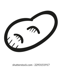 Asteroid. Hand drawn vector illustration