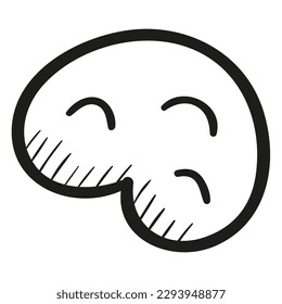 Asteroid. Hand drawn vector illustration