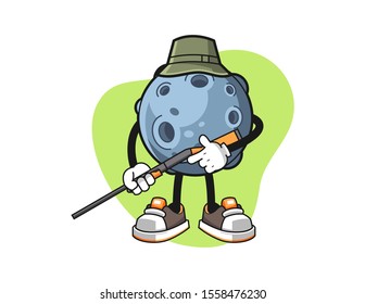 Asteroid hunter cartoon. Mascot Character vector.