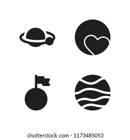 asteroid icon. 4 asteroid vector icons set. planet icons for web and design about asteroid theme