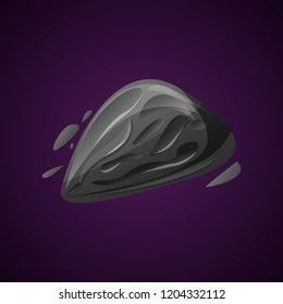 Asteroid icon. Cartoon of asteroid vector icon for web design isolated