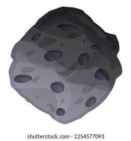 Asteroid icon. Cartoon of asteroid vector icon for web design isolated on white background