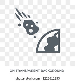 Asteroid icon. Asteroid design concept from Astronomy collection. Simple element vector illustration on transparent background.