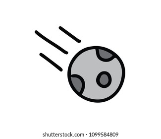 asteroid icon design illustration,hand drawn style design, designed for web and app