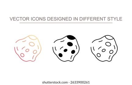 Ícone de asteroide design com fundo branco ilustração stock