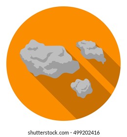 Asteroid icon in flat style isolated on white background. Space symbol stock vector illustration.