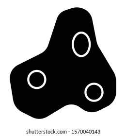 asteroid icon glyph vector design 