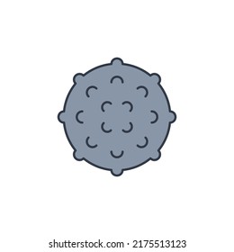 Asteroid icon. High quality coloured vector illustration.