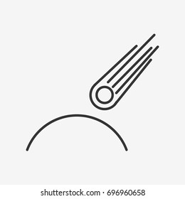 Asteroid icon illustration isolated vector sign symbol