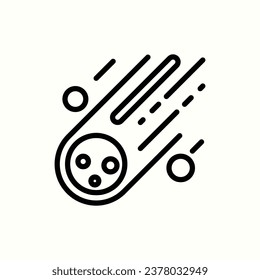 asteroid icon, isolated icon in light background, perfect for website, blog, logo, graphic design, social media, UI, mobile app