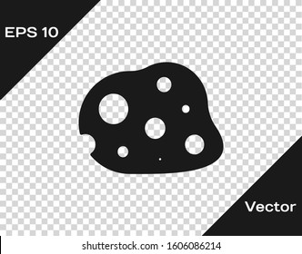 Asteroid icon isolated on transparent background.  Vector Illustration