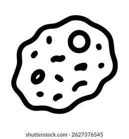 Asteroid icon on white background vector
Vector space icon