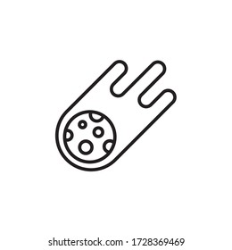 Asteroiden Symbol Umriss Design Vektor Illustration. isoliert auf weißem Hintergrund