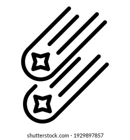 Asteroid icon. Outline asteroid vector icon for web design isolated on white background