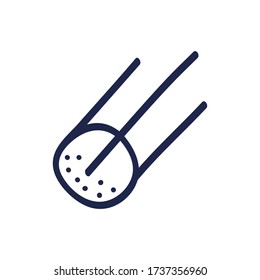 Asteroid icon Vector illustration of a flying, falling asteroid. Hand drawn falling asteroid.